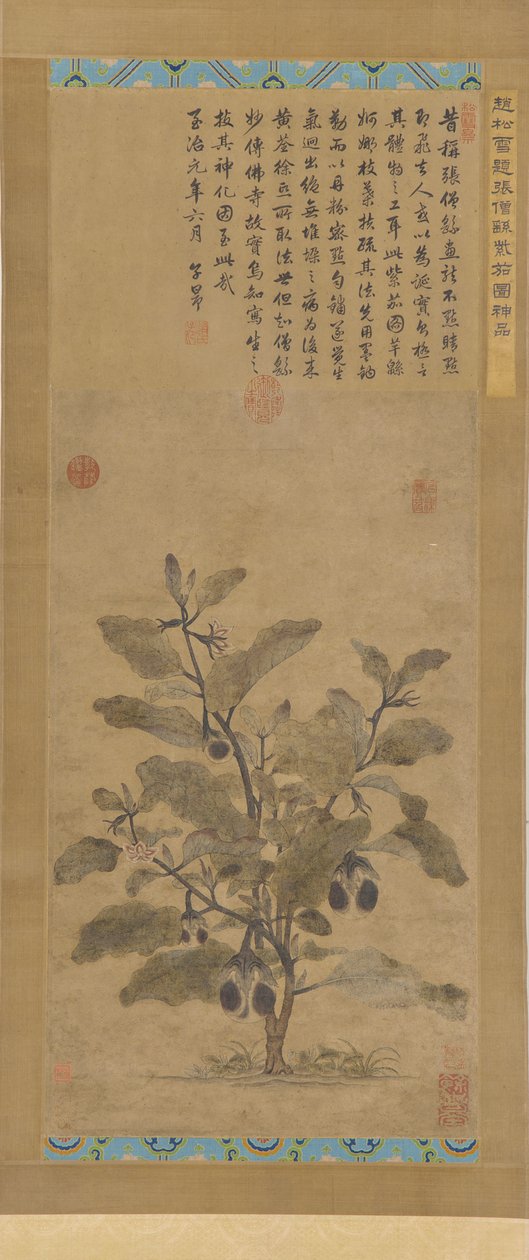 Aubergine, Ming-dynastie, 1368-1644 door Unbekannt