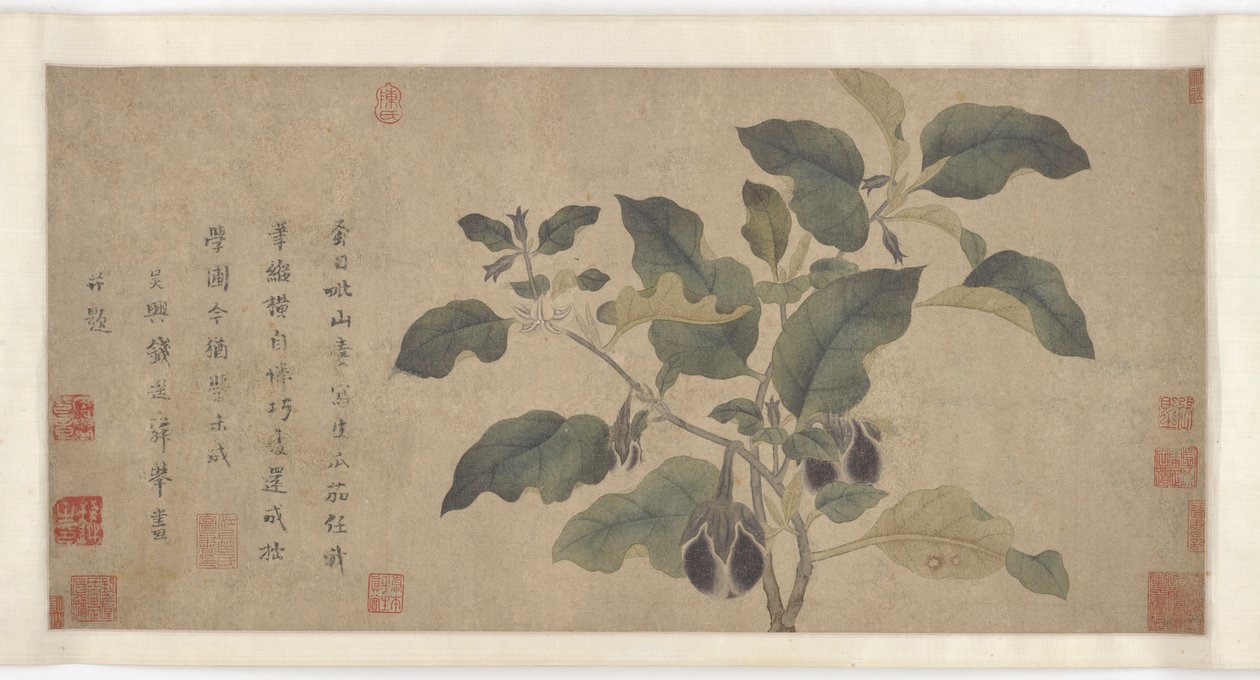Aubergine, Yuan- of Ming-dynastie, 14e eeuw door Unbekannt