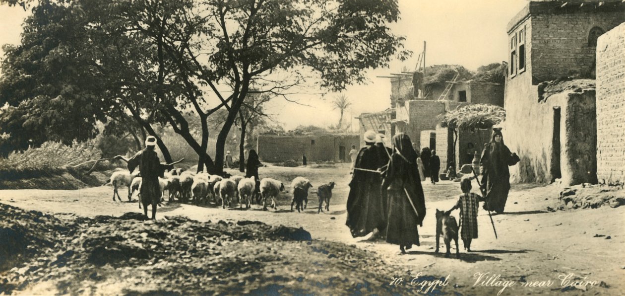 Egypte - Dorp nabij Caïro, ca. 1918-ca. 1939 door Unbekannt