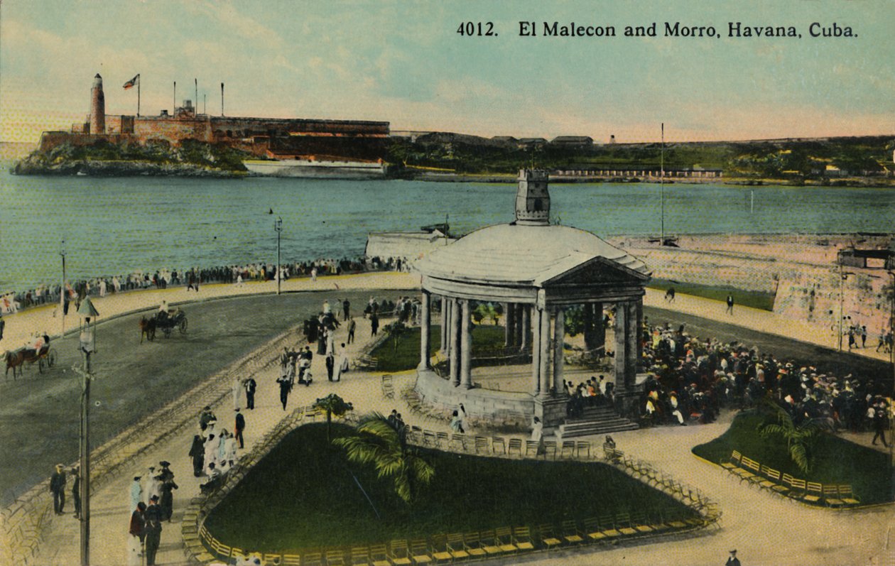 El Malecon en Morro, Havana, Cuba, ca. 1915 door Unbekannt
