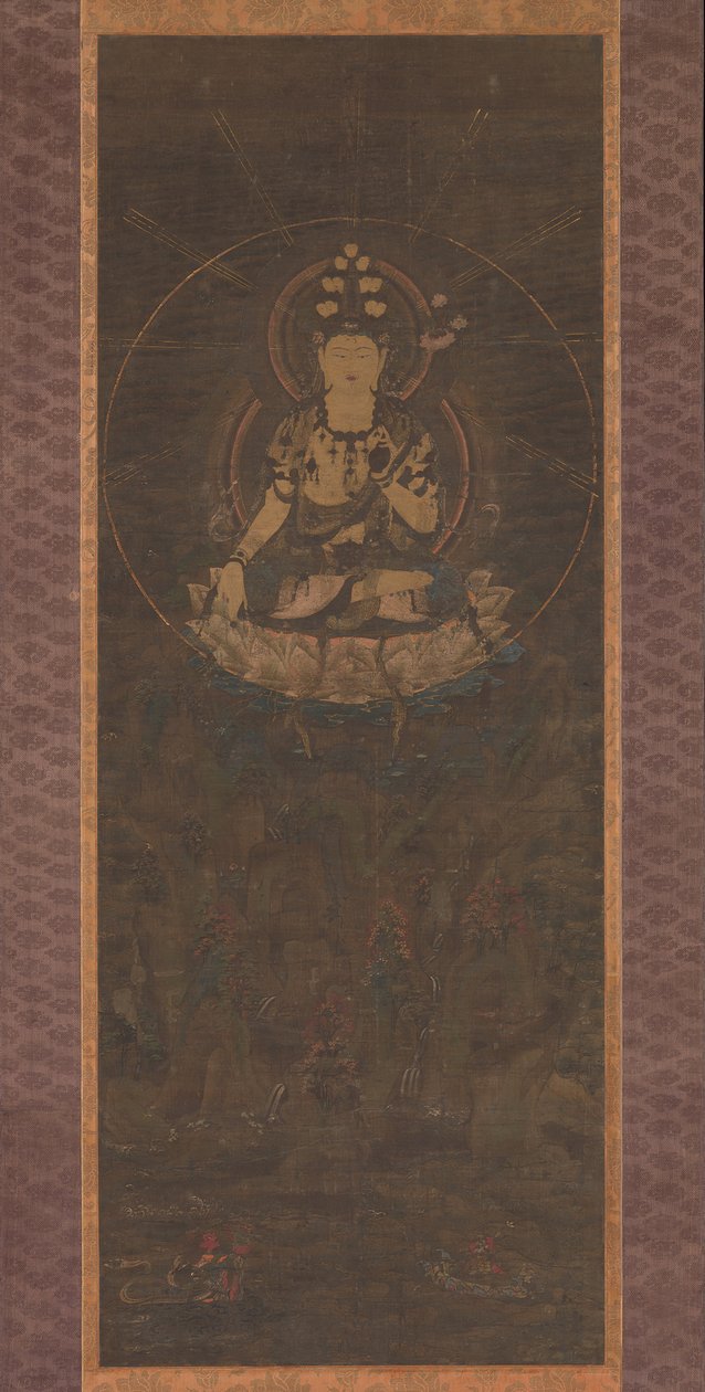 Elfhoofdige Kannon op de Berg Fudaraka door Unbekannt