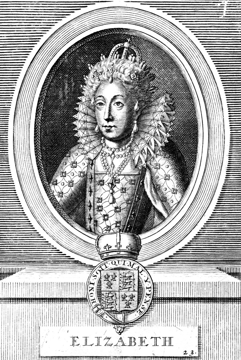 Elizabeth I, Koningin van Engeland en Ierland door Unbekannt