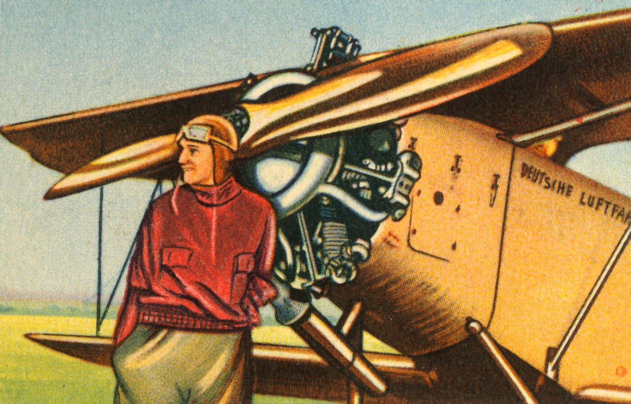 Elly Beinhorn met haar vliegtuig, 1932 door Unbekannt