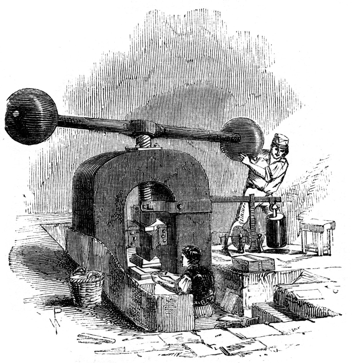 Reliëfpers, 1886 door Unbekannt
