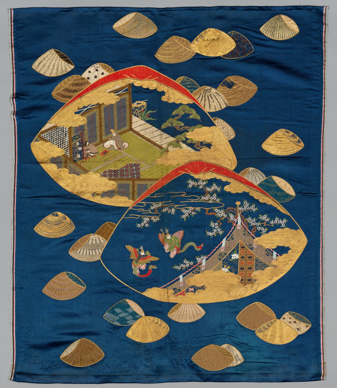 Geborduurde Fukusa, eind 1800-begin 1900 door Unbekannt