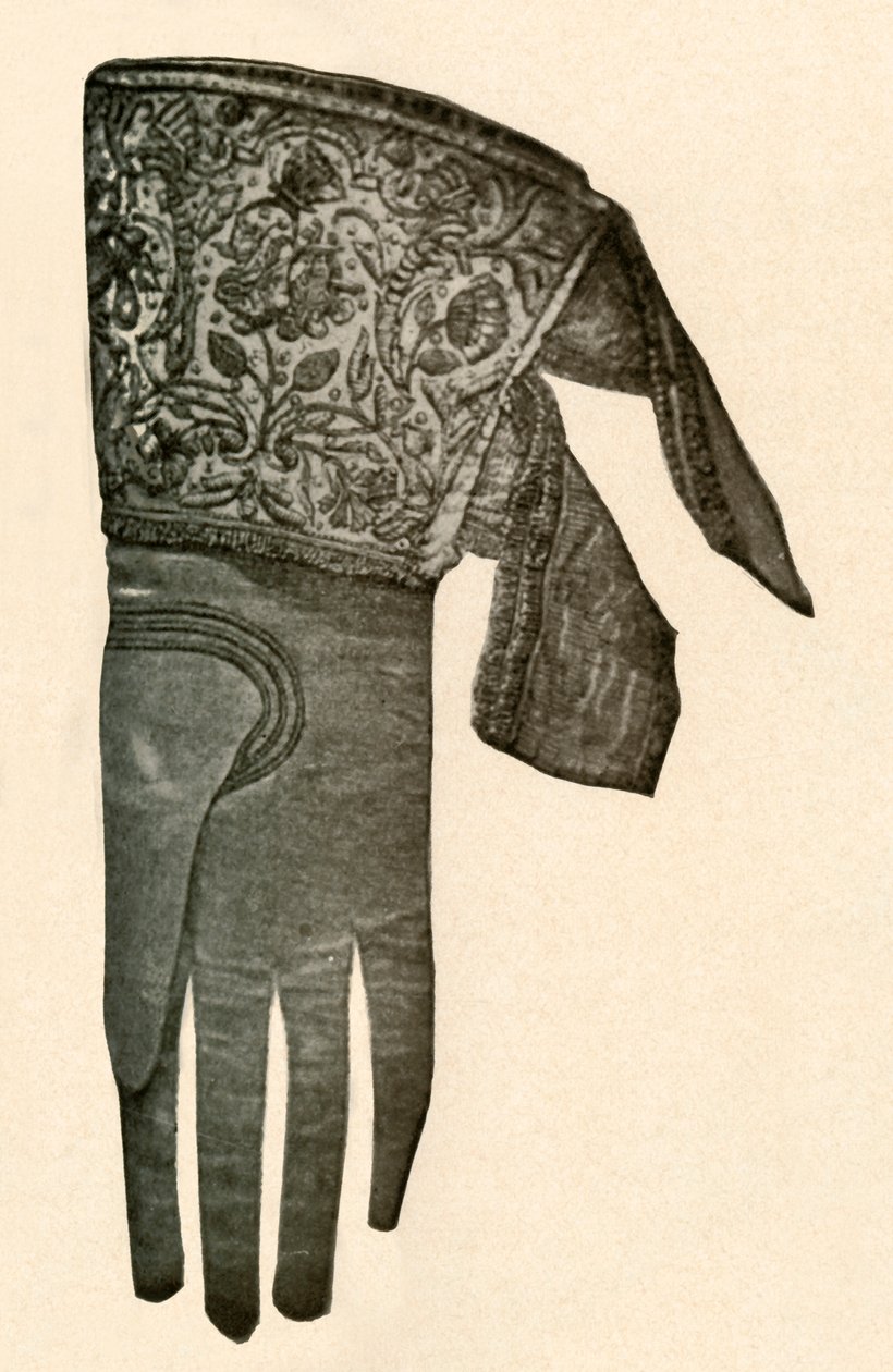 Geborduurde handschoen, 17e eeuw, 1937 door Unbekannt