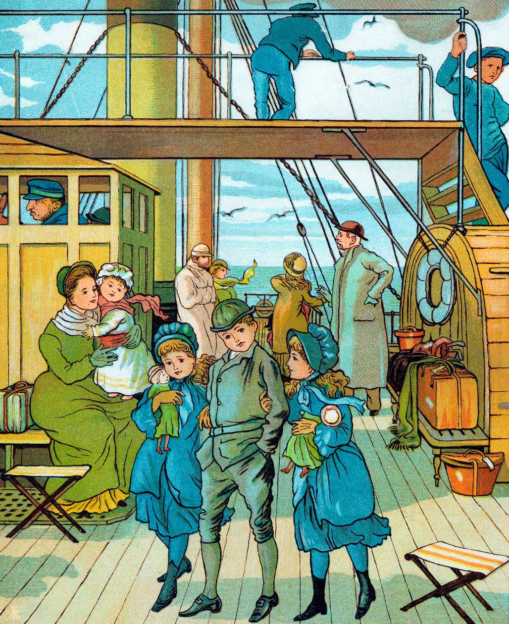 Engels gezin op reis naar Frankrijk, 1886 door Unbekannt