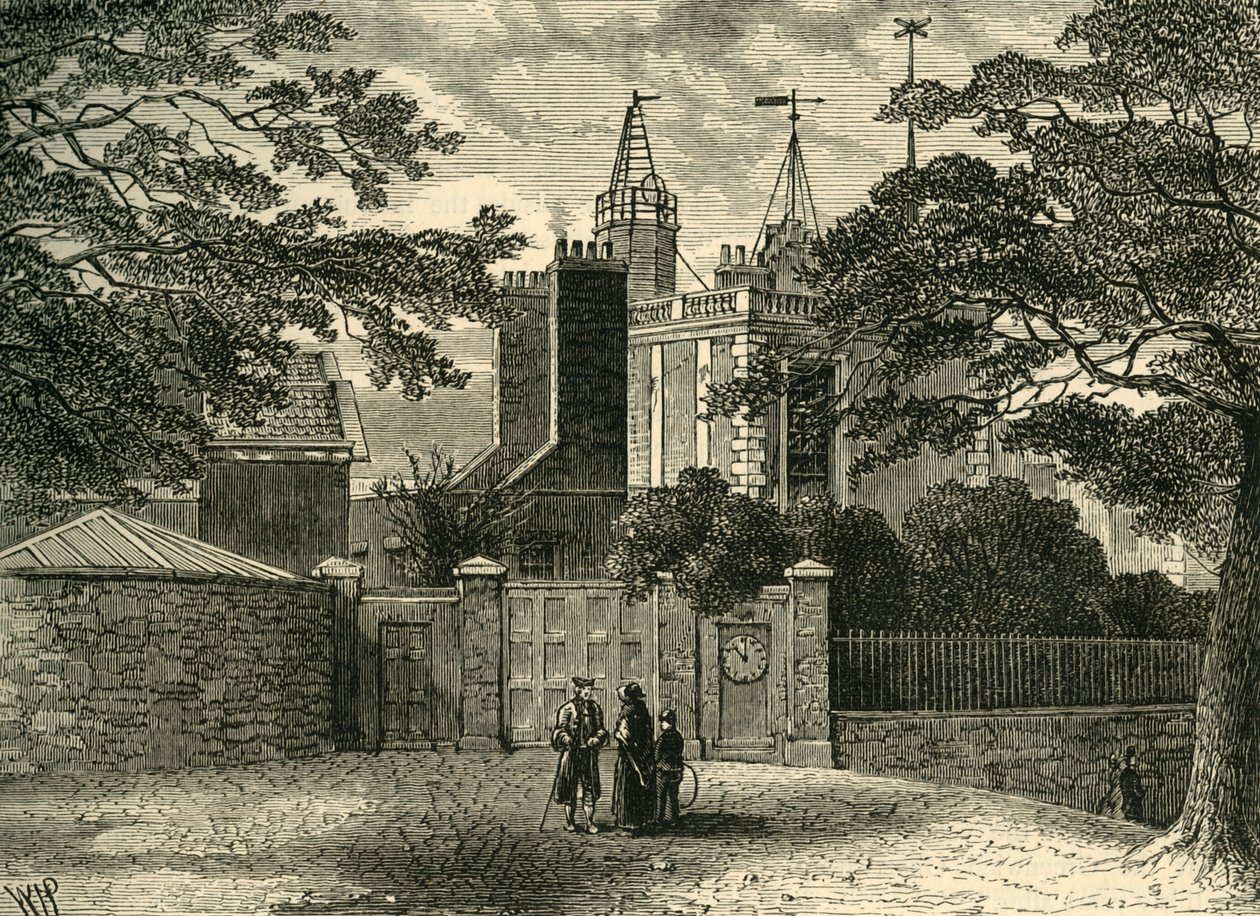Ingang van het Greenwich Observatorium, in 1840, ca. 1878 door Unbekannt