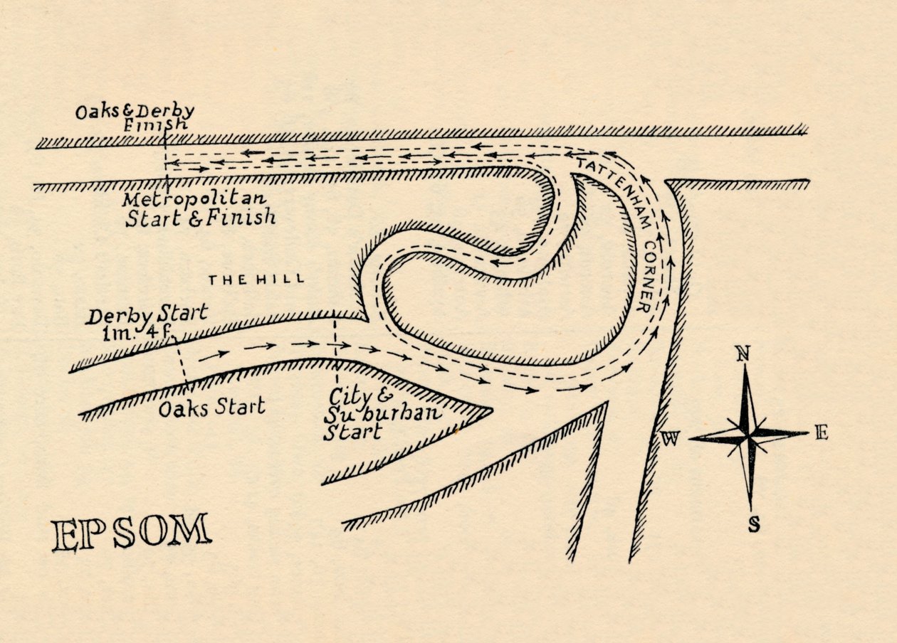 Epsom Renbaan, 1940 door Unbekannt