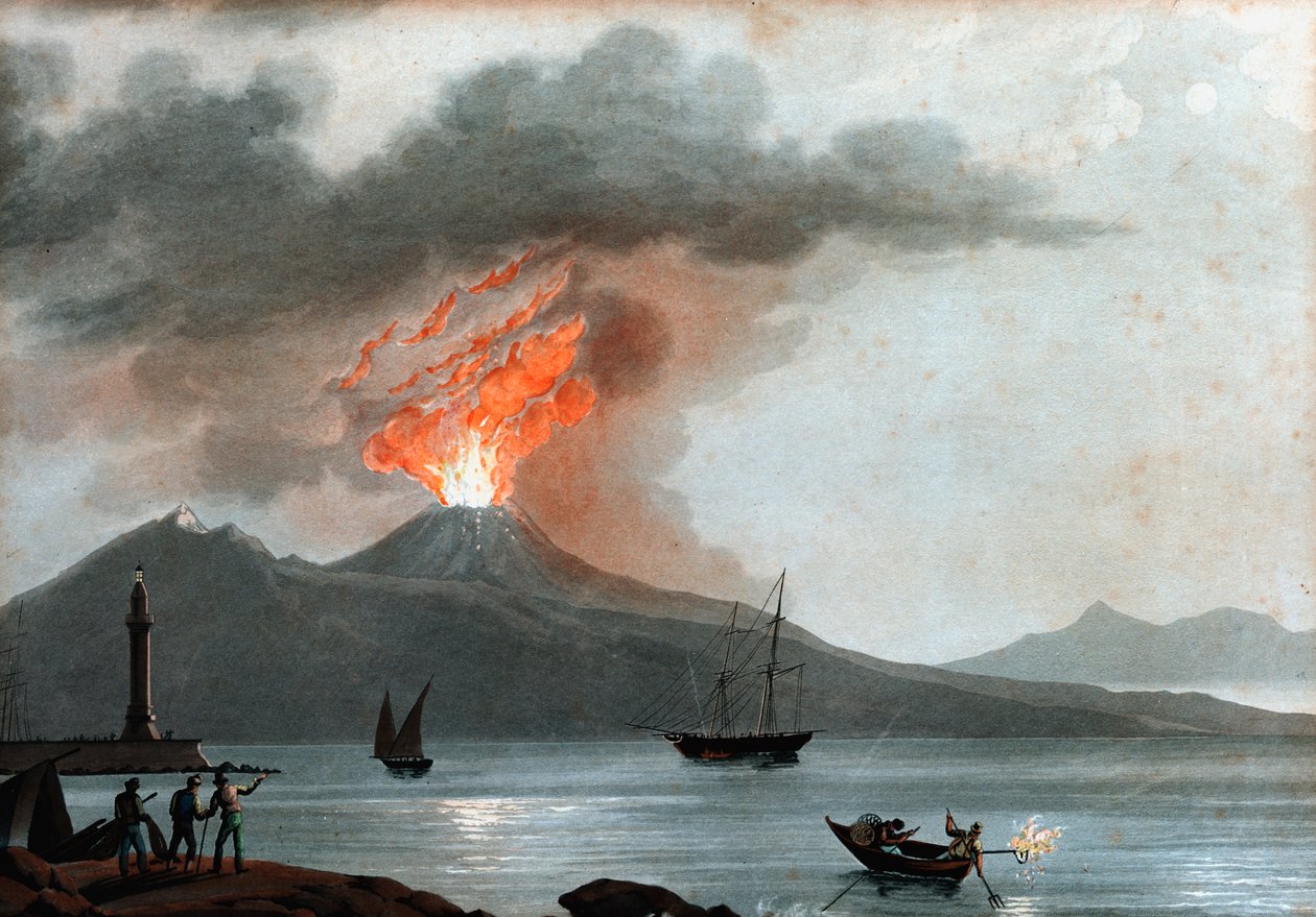 Uitbarsting van de Vesuvius, Italië door Unbekannt