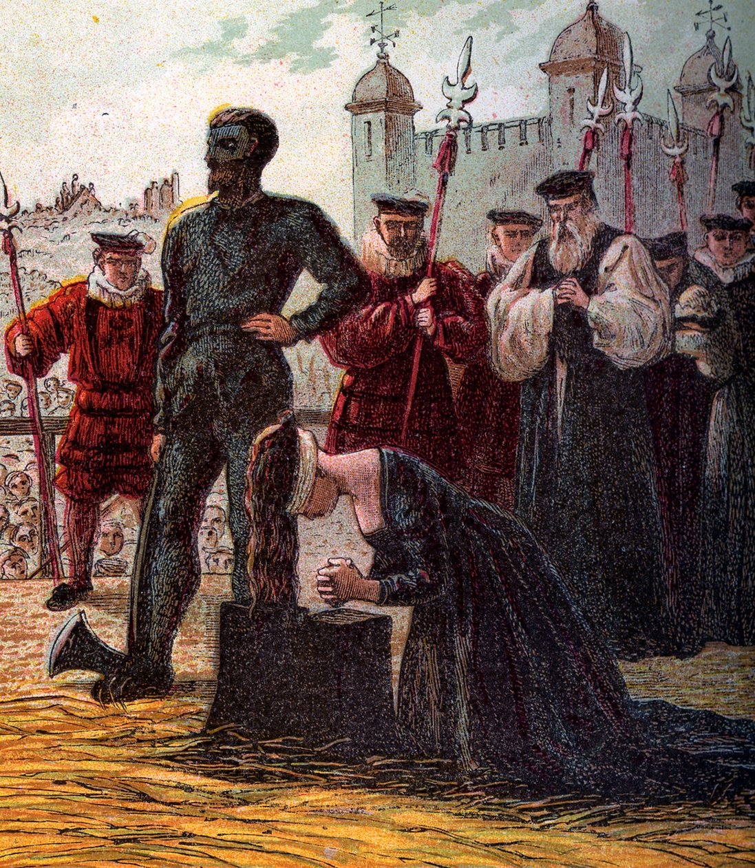 Executie van Lady Jane Grey, 1554, c1850 door Unbekannt