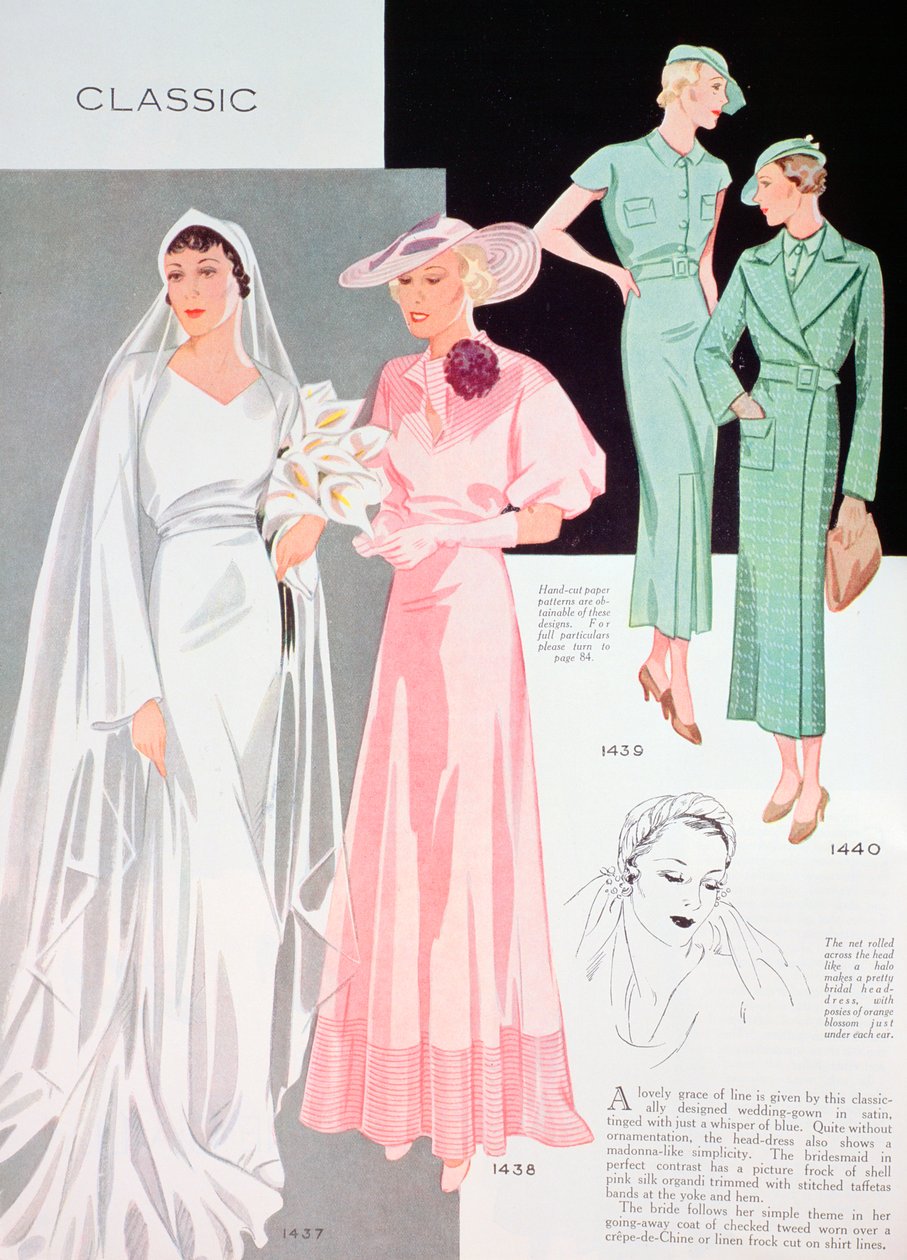 Mode illustratie, 1935 door Unbekannt
