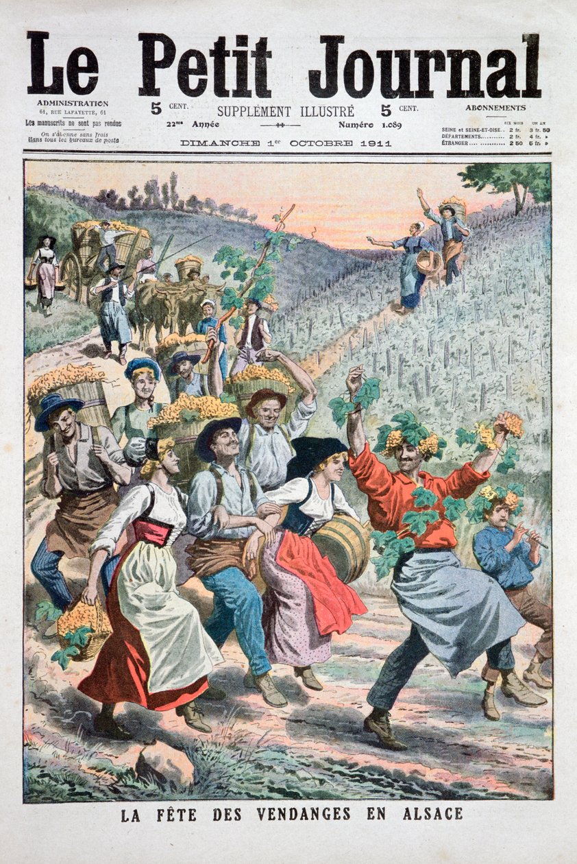 Festival van de druivenoogst in de Elzas, 1911 door Unbekannt