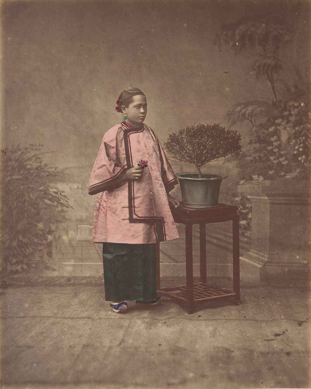 Meisje uit Shanghai, 1870s door Unbekannt