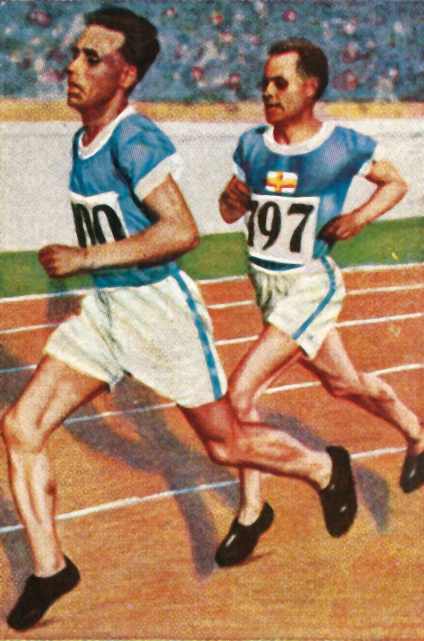 Finse hardlopers Ville Ritola en Paavo Nurmi, 1928 door Unbekannt