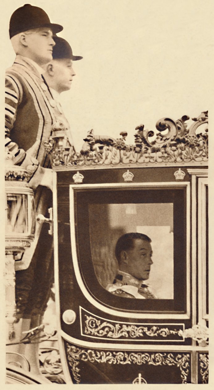 Eerste staatsrit als monarch, 1937 door Unbekannt