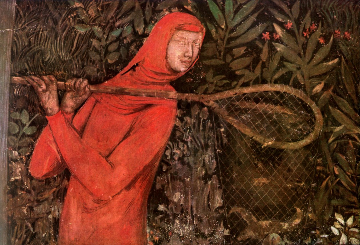 Vissen, fragment van een fresco, 14e eeuw door Unbekannt