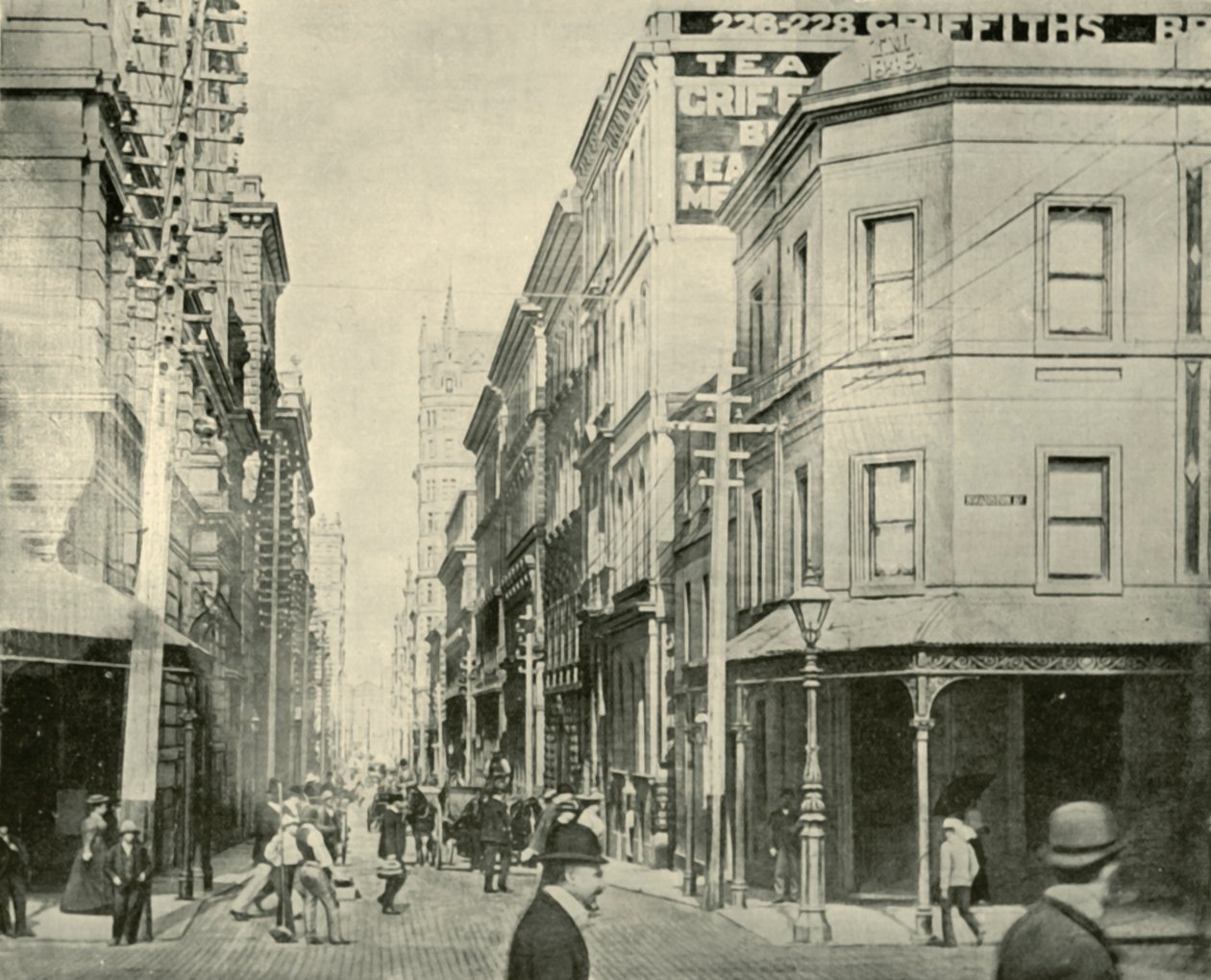 Flinders Lane, Melbourne, 1901 door Unbekannt