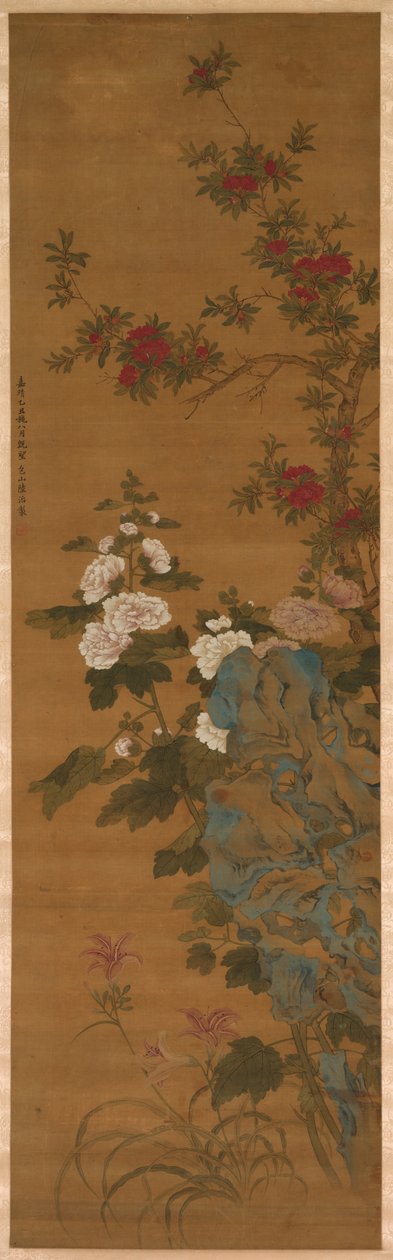 Bloemen en rotsen, 1368-1644 door Unbekannt