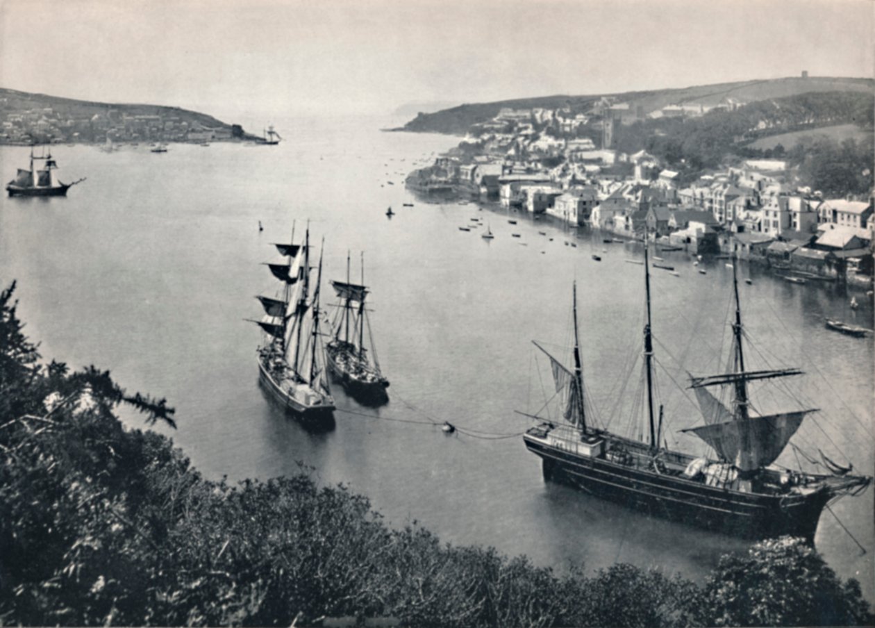 Fowey - Ingang van de haven door Unbekannt