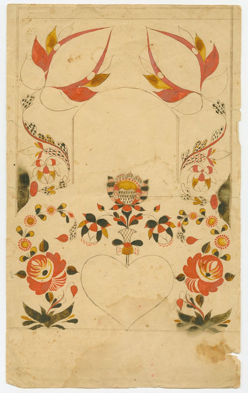 Fraktur Ontwerp Fragment door Unbekannt