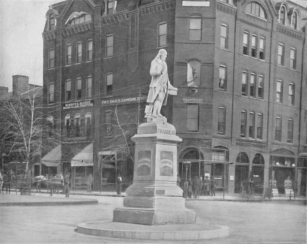 Franklin Standbeeld, Washington, D.C., ca. 1897 door Unbekannt