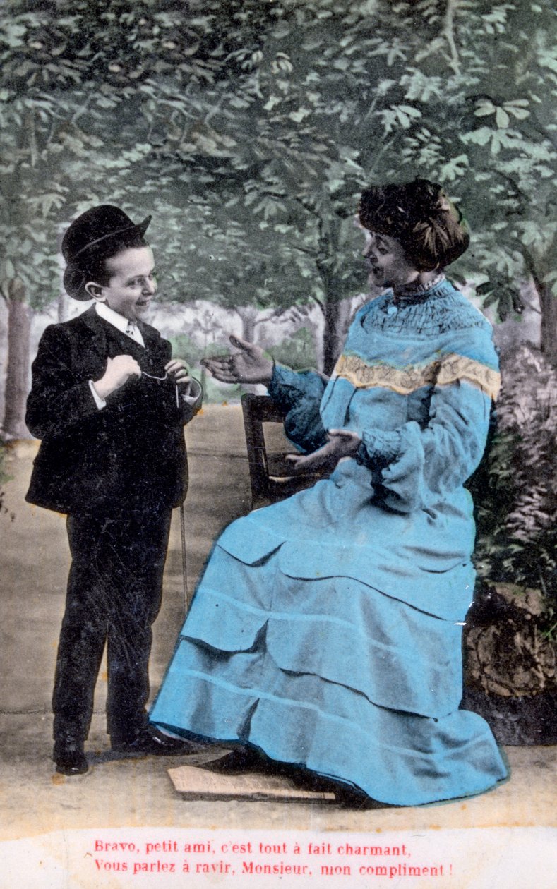 Franse romantische ansichtkaart, ca. 1900 door Unbekannt