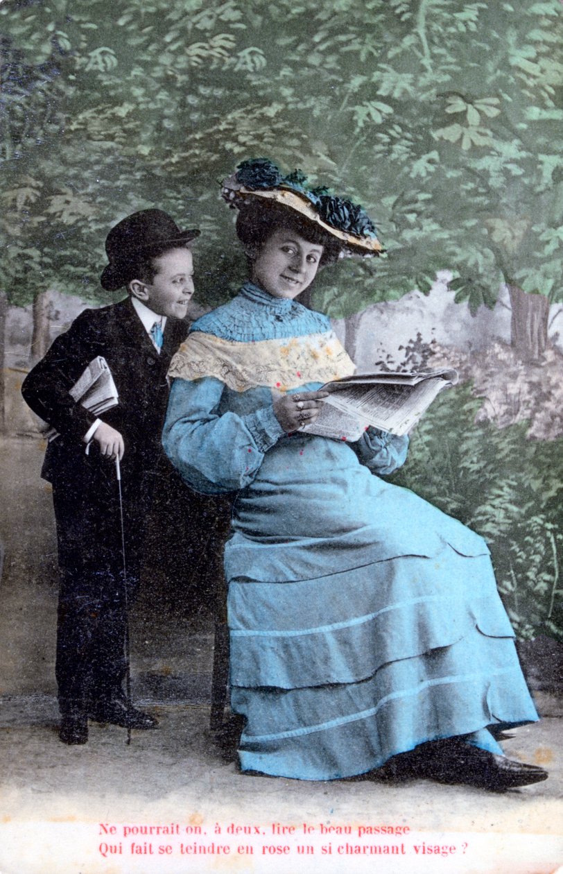 Franse romantische ansichtkaart, ca. 1900 door Unbekannt
