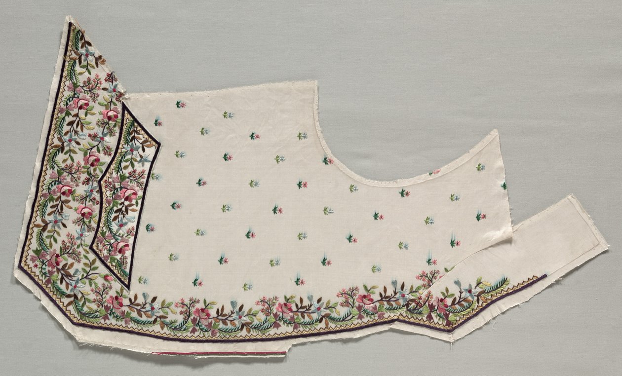 Voorste helft van een vest, eind 1700s door Unbekannt