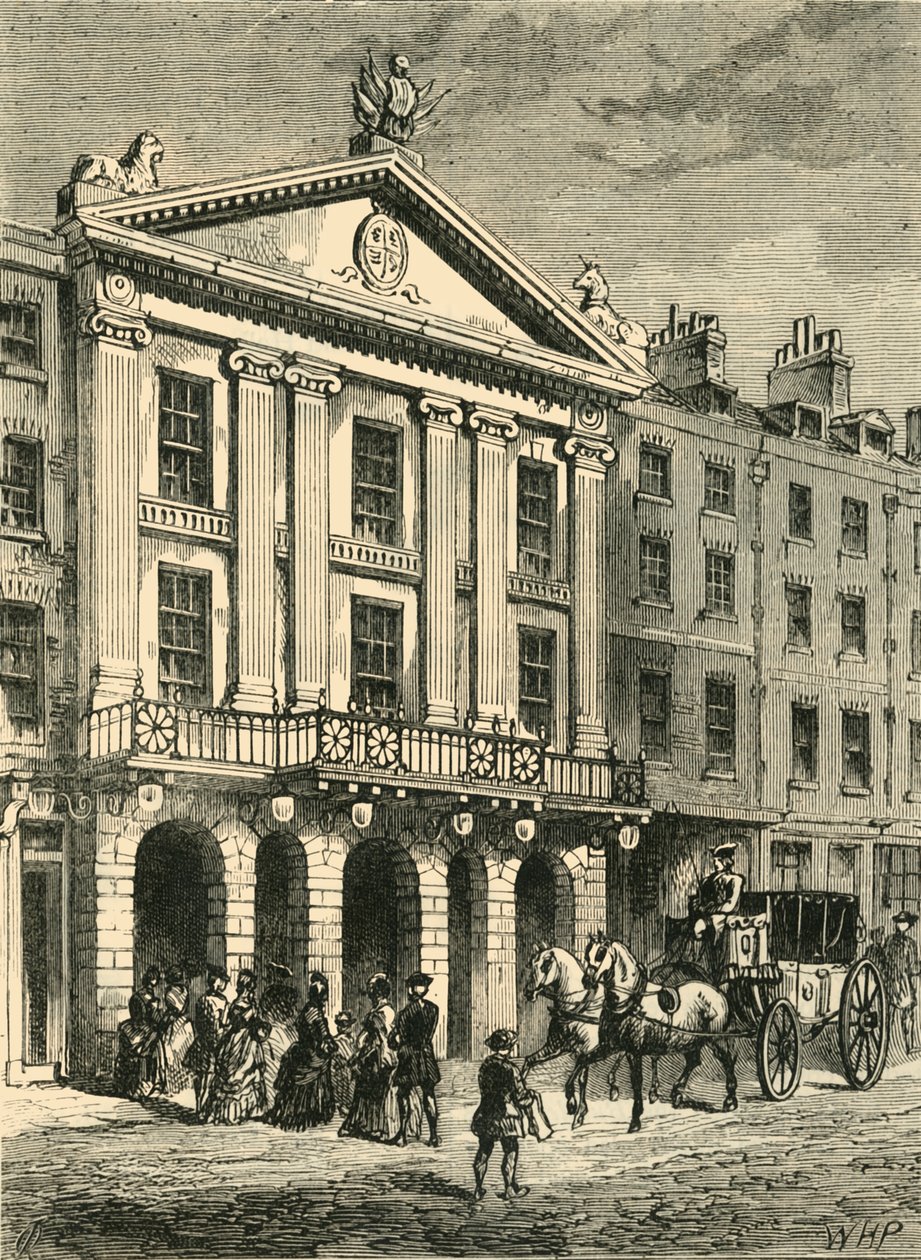 Voorzijde van het oude Drury Lane Theatre door Unbekannt
