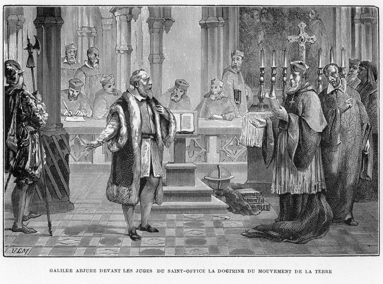 Galileo voor de Inquisitie, Rome, 1633, 1870 door Unbekannt