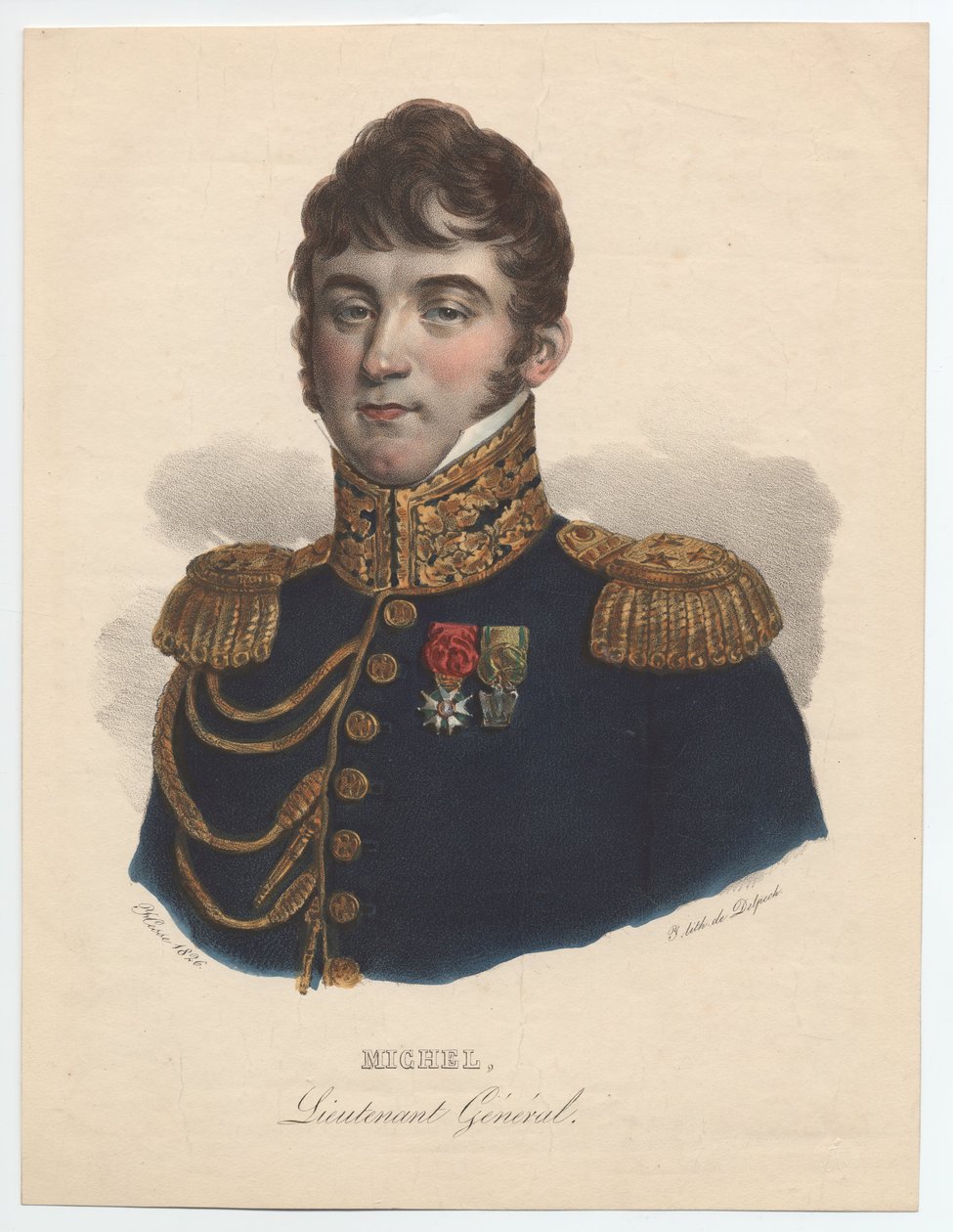 Generaal Claude-Étienne Michel 1772-1815, 1835 door Unbekannt