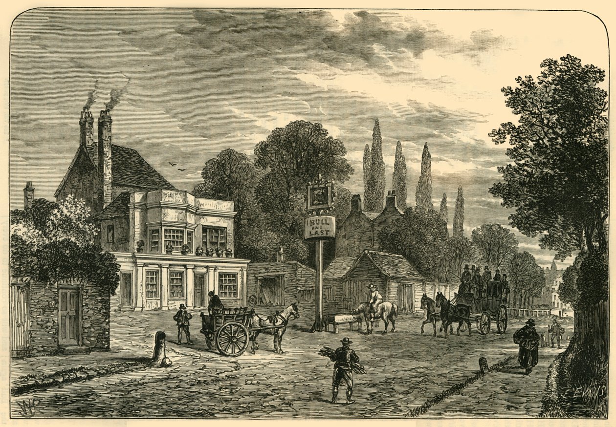 Algemeen uitzicht op Old Kentish Town, 1820, ca. 1876 door Unbekannt