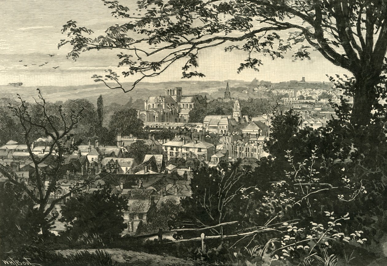 Algemeen Uitzicht op Winchester, 1898 door Unbekannt