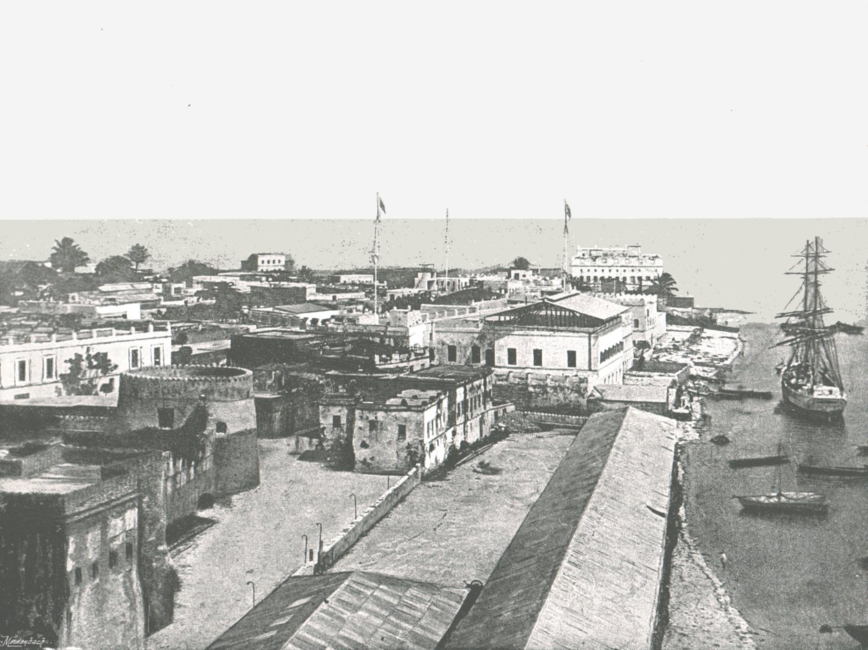 Algemeen overzicht van de hoofdstad, Zanzibar door Unbekannt