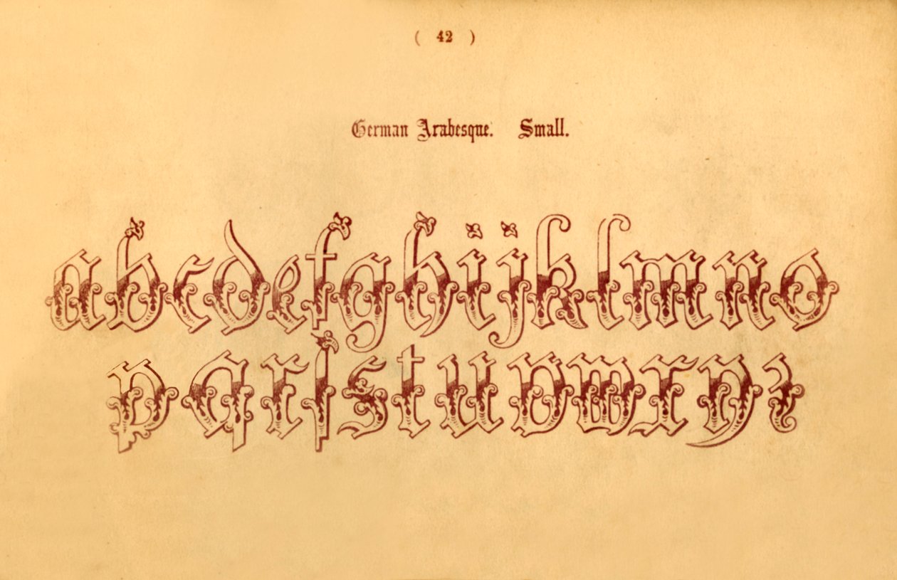 Duitse Arabesk. Klein, 1862 door Unbekannt