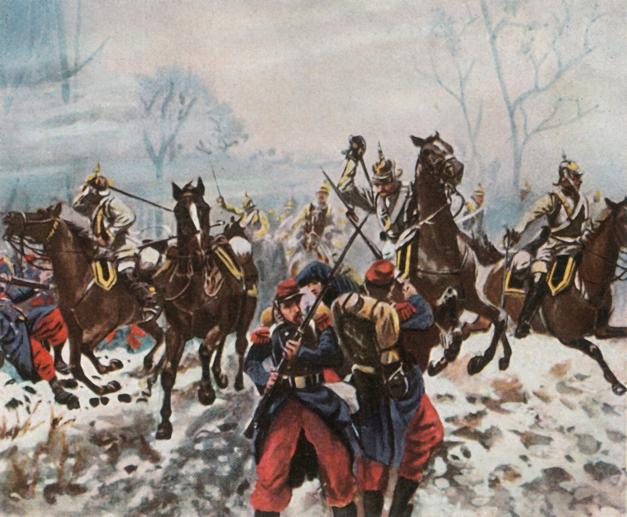 Duitse kurassiers bij Poupry, 2 december 1870, 1936 door Unbekannt