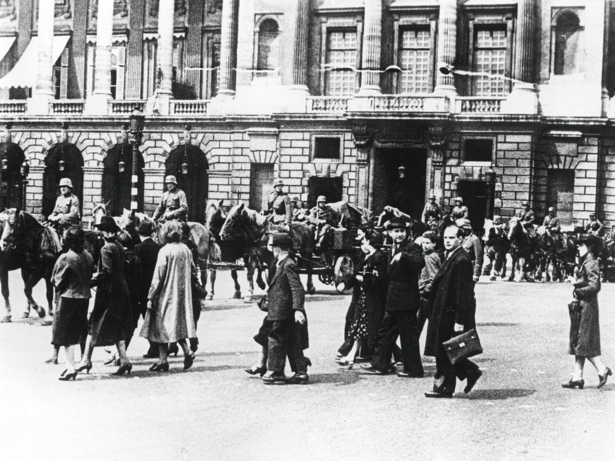 Duitse troepen in bezet Parijs, juni 1940 door Unbekannt