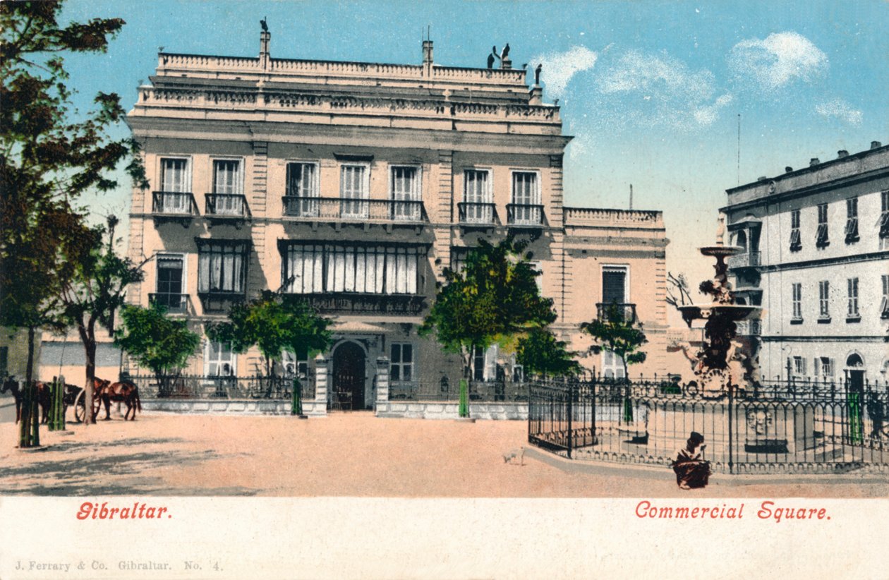 Gibraltar - Commerciële Plein, c1900 door Unbekannt