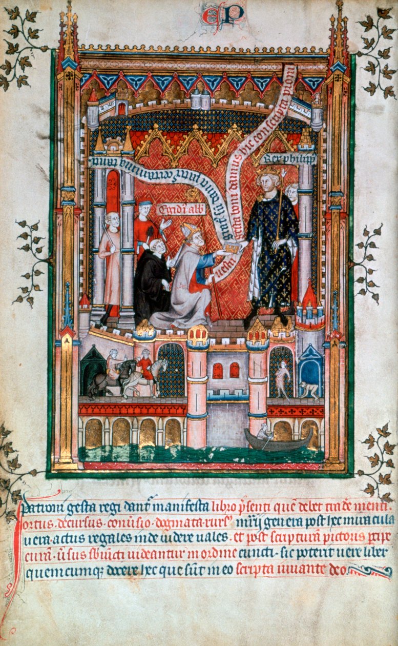 Gilles de Pontoise, abt van St Denis, 1317 door Unbekannt