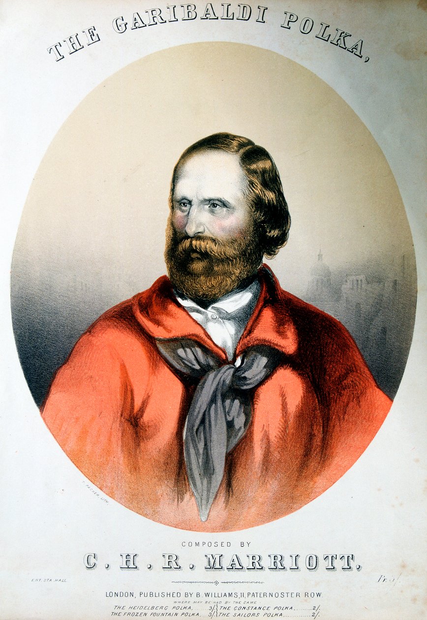 Giuseppe Garibaldi, Italiaanse patriot, ca. 1864 door Unbekannt