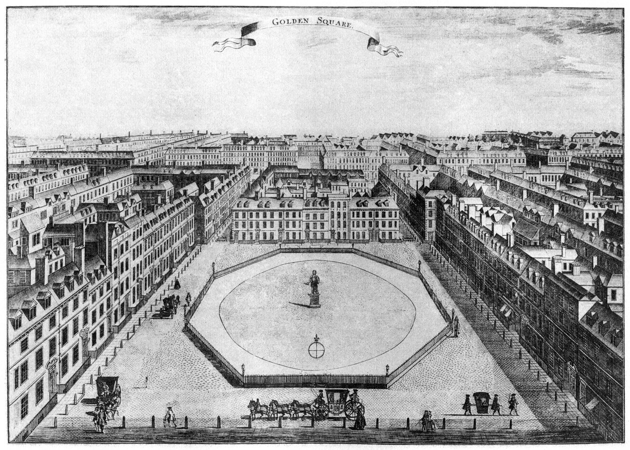 Golden Square, Londen, 18e eeuw, 1907 door Unbekannt