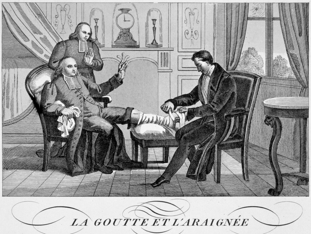 Jicht en de Spin, ca. 1835 door Unbekannt