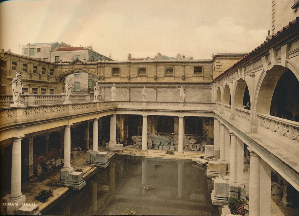 Groot Bad, Romeinse Baden, Bath, Somerset, ca. 1925 door Unbekannt