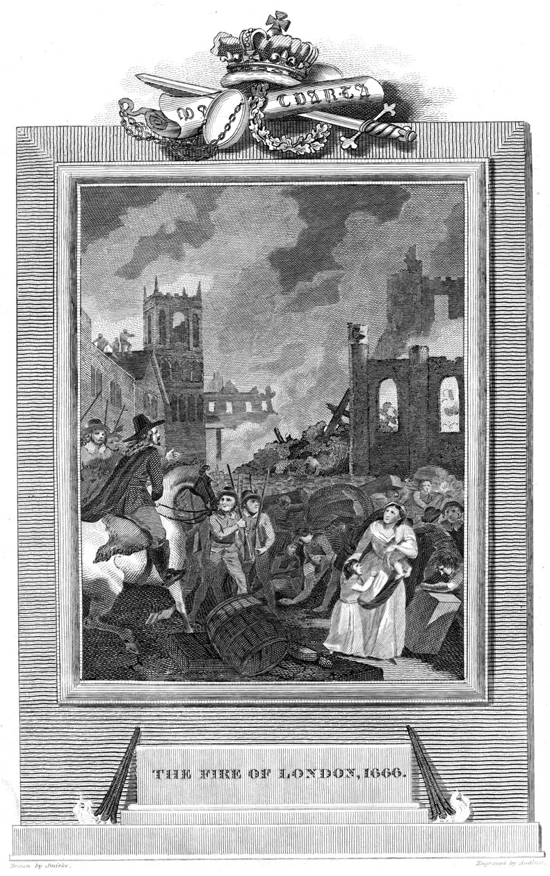 Grote brand van Londen, 1666 door Unbekannt