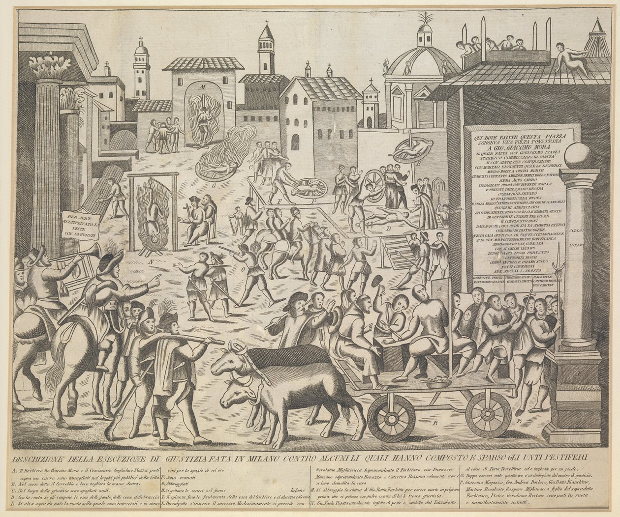 Grote Pest van Milaan, 1630, ca. 1835 door Unbekannt