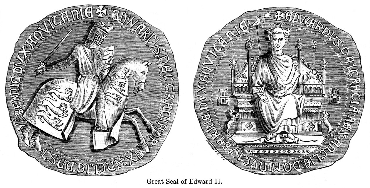 Grote zegel van Edward II door Unbekannt