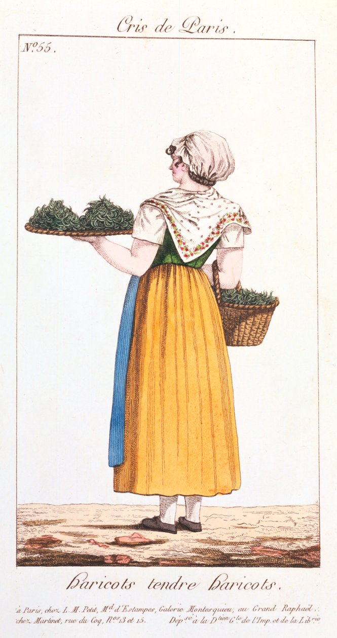 Groene bonenverkoper, 1826 door Unbekannt
