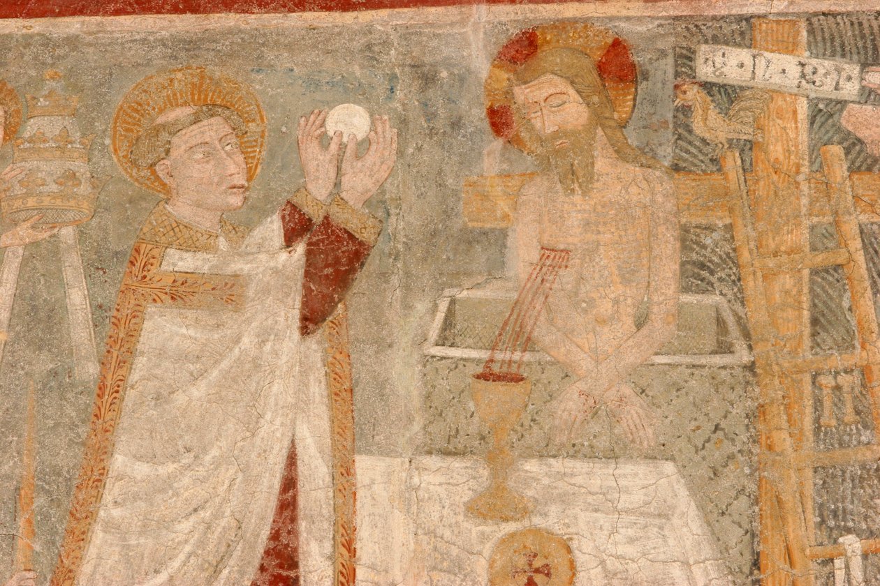 Gressan Magdalena romaans kerk fresco, Gressan, Italië door Unbekannt