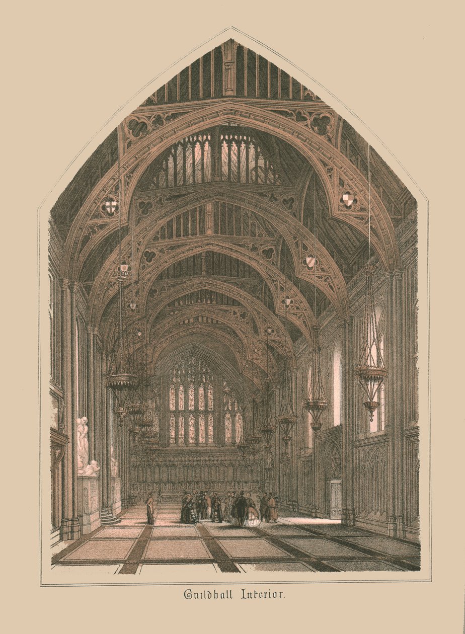 Gildehal Interieur, 1886 door Unbekannt